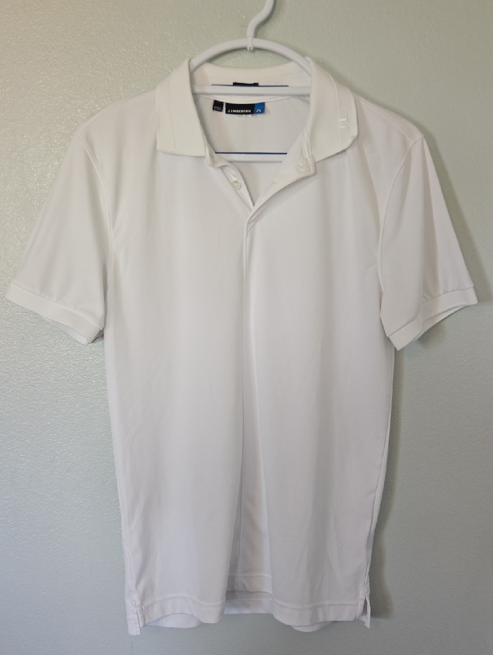 J. Lindeberg | White Short Sleeve Polo Shirt Size Small